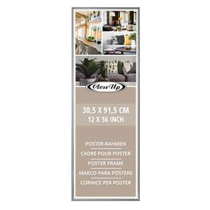Cadre photo et poster moderne argenté 30,5 x 91,5 cm Décoration intérieure en alliage métallique et plastique Formats A2 A4 16x20 - Product Image 2