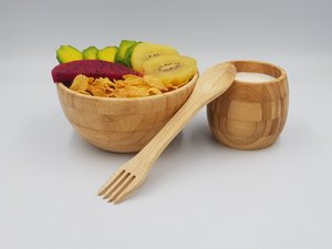 Bol en bambou naturel Durable, meilleur prix, soupe/salade/fruits/Snack en bois écologique, décor de bol fabriqué au Vietnam - Product Image 5