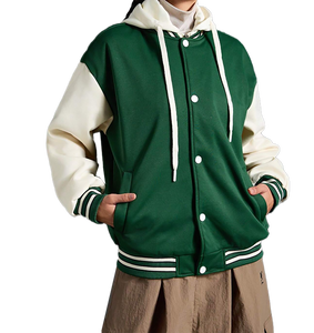 Chaqueta Verde Estilo Bomber Vintage Unisex para Invierno con Capucha y Forro de Algodón, Opciones al por Mayor - Product Image 2