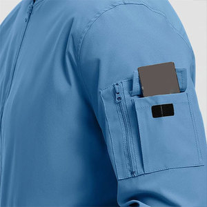 Chaqueta de bombardero de invierno para hombre con mangas largas de alta demanda a prueba de viento y cierre de cremallera transpirable cálido - Product Image 4