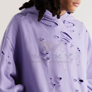 เสื้อฮู้ดกันหนาวของผู้ชาย OEM เสื้อฮู้ดผ้าฝ้าย100% ระบายอากาศได้ดีใช้ในฤดูหนาวการออกแบบหน้าจอการพิมพ์สีทึบปักด้วยเทคนิคพัฟ - Product Image 6