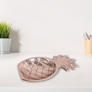 Bol décoratif plat de service artisanat plateau ananas prix bon marché aluminium décoratif Design personnalisé plateau et bols décoration de table - Product Image 2
