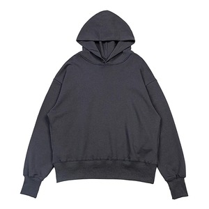 Sudadera con capucha negra unisex de alta calidad 300GSM French Terry Boxy Pullover de gran tamaño pesado OEM servicio al por mayor cuello con capucha - Product Image 3