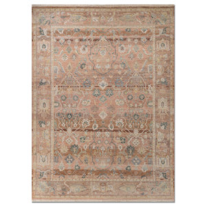 Alfombra Afgana de Lana Anudada a Mano en Rojo y Naranja con Patrón de Medallón, para Uso Doméstico - Jaipur ZA EA-3009 (Cs-03) - Product Image 1