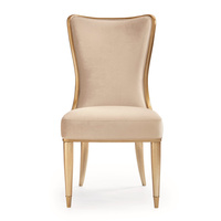 Chaise de salle à manger luxueuse en or en bois massif pour meubles de salle à manger