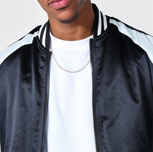 Custom Satin <b>Jacket</b> Men's High Quality Silk Satin Bomber <b>Jackets</b> Breathable Lightweight Solid Color Satin <b>Jacket</b> Mens - Product Image 2