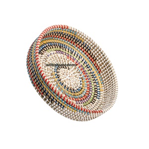 Article de stockage de qualité supérieure Canne en osier Jute Bol à fruits Biodégradable Rond en plastique Rotin Empilable Top Produit standard - Product Image 2