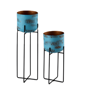 Thiết Kế Cổ Trang Trí Nội Thất Trồng Với Đứng Bầu Trời Màu Xanh Bộ <span class=keywords><strong>2</strong></span> Chất Lượng Cao Trang Trí Trong Nhà Cho Nhà, Văn Phòng & Khách Sạn - Product Image 1