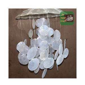 CLEAR CAPIZ SEASHELL <b>ORNAMENT</b> HOME DECORATIVE CRAFTS MADE FROM CLEAR SEASHELL POLISHED ROUND CUT CAPIZ SEASHELL - Product Image 5
