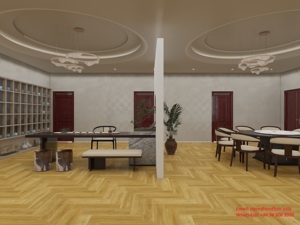 Ecofloor พื้นไม้พีวีซีกันลื่นกันน้ำเป็นมิตรต่อสิ่งแวดล้อมทันสมัยพื้นไม้พื้นไม้สำหรับบ้านสำนักงานเชิงพาณิชย์ - Product Image 4