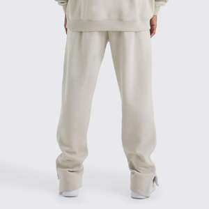 Survêtement en coton épais imprimé pour homme, logo personnalisé, pantalon de survêtement évasé à empiècements et ensemble de survêtement à capuche pour homme - Product Image 3