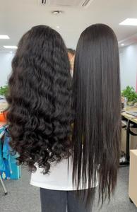 Peluca de pelo liso de hueso al por mayor, pelo rubio, gran stock de pelo virgen de alta calidad 100% pelo virgen, pelo crudo vietnamita - Product Image 5