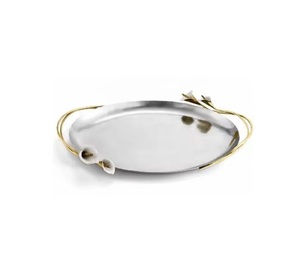 Cuenco para servir ensalada japonesa ecológica de calidad Superior, aperitivos de oro/plata/Chocolate para uso doméstico, boda, Metal pulido - Product Image 1