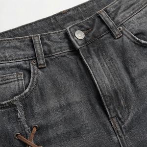 Pantalons en jean décontractés pour femmes, de haute qualité, respirants, délavés, couleur personnalisée, taille personnalisée, grande taille, streetwear - Product Image 4