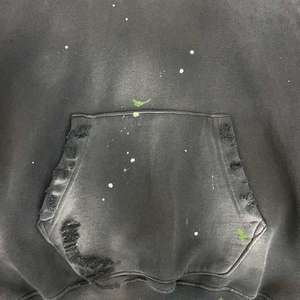 Sudadera con capucha y logotipo personalizado de alta calidad, ropa de calle, forro polar, en blanco, vintage, doble capa, lavado ácido, Sol desteñido, desgastado - Product Image 2