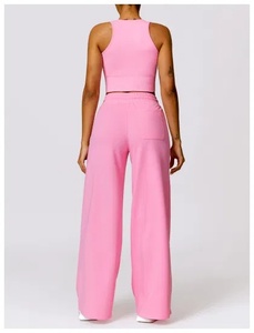 Nueva alta calidad al por mayor cómodo suave gimnasio Fitness elástico acanalado correr Yoga deportes Conjunto personalizado Yoga gimnasio desgaste - Product Image 5