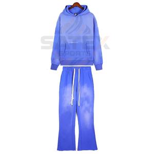 Ensemble de survêtement d'hiver en polyester/coton pour homme, logo personnalisé, sweat-shirt à capuche et jogging - Product Image 3