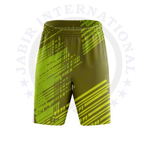 Pantalones cortos informales con cintura elástica para hombre, 100% de poliéster, de secado rápido, transpirables, personalizables para entrenamiento deportivo, Para unicolor interior/exterior - Product Image 1