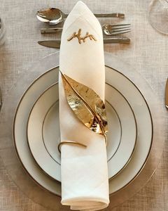 Elegant decorative metal napkin ring set for dining <b>table</b> decoration with timeless design perfect for any occasion - Product Image 2