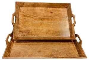 MA CRAFT INDIA Bandeja de Madera Resistente con Color Natural y Tamaño Personalizado para Uso en Hogar, Restaurante, Bar, Hotel y Bodas MCI-1005 - Product Image 3