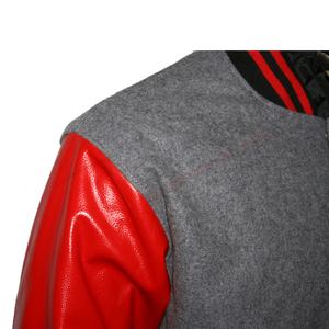 Black Lightweight <b>Wool</b>-Body Genuine Yellow-Leather Sleeves Blanked Breathable Letterman-Printings Solid-Color Varsity's Jacket - Product Image 4