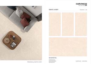 Jaspero Gris Sculpté Texture Glacée Carreaux Grain de Bois 600x1200 Salon Salle À Manger Balcon Sol Mat Carreaux De Porcelaine - Product Image 3