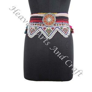 เข็มขัดวินเทจเข็มขัดเต้นรำท้องลูกปัด afghani เข็มขัดคาดเอวแบบดั้งเดิม kuchi ชนเผ่า BB016เก่า Banjara เข็มขัดลูกปัดแฮนด์เมดแท้วินเทจ - Product Image 5