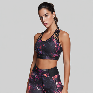 Yoga Wear Racer-Back Bra Femmes Athletic Fitness Wear Sans Manches Crop Top Dames - Product Image 6