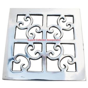 ขาตั้งสามขาสำหรับปลาอะลูมิเนียมพร้อมดีไซน์คลื่นอุปกรณ์ตกแต่งหม้อทรงกลมทำจากโลหะเงินคุณภาพสูง - Product Image 5