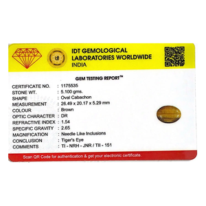 Piedra Preciosa Natural de Ojo de Tigre de 25.5 Quilates, Pulida y Suelta, con Varias Formas y Color Amarillo, Certificado Tipo GIA - Product Image 4