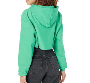 Simple women hoodie pullover style long sleeve cozy design made with soft <b>fabric</b> and drawstring hood for daily casual outfits - Product Image 2