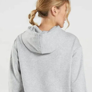 Sweat à capuche vintage en polaire uni pour femme, doux, chaud, respirant, écologique, pull à manches longues, haut décontracté à capuche - Product Image 6