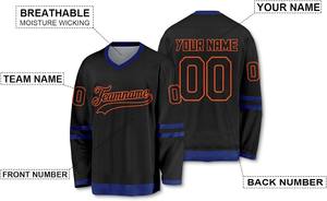 Venta al por mayor de camisetas auténticas de hockey sobre hielo, uniformes de equipo bordados personalizados, tela duradera Reversible, calidad profesional, servicio OEM ODM - Product Image 6