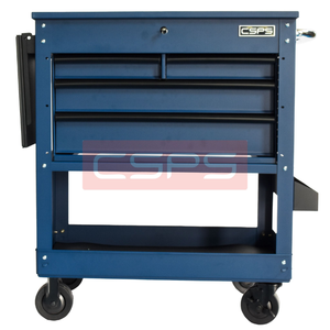 Chariot utilitaire CSPS 84 cm, 04 tiroirs, acier thermolaqué, capacité 320 kg, serrure à clé OEM, chariot roulant pour entrepôt, mécanicien, garage, industrie - Product Image 2
