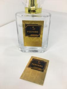Etiquetas Autoadhesivas Doradas Cromadas Personalizadas con Relieve, Embalaje Promocional para Botellas de Perfume, Impresión Ks Modelo 0001 - Product Image 4