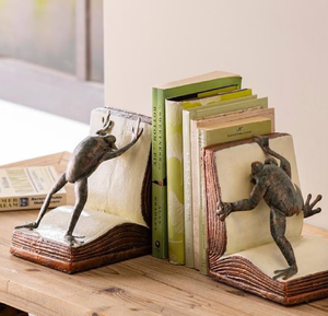 Sujetalibros de madera de metal sólido con flores de lis, soportes de libros portátiles de alta resistencia para una Organización Segura de estantes disponibles al por mayor - Product Image 4