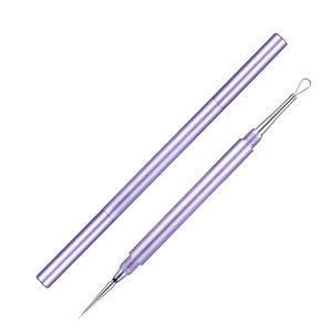 Extracteur de points noirs en acier inoxydable de haute qualité Extracteur de boutons de conception personnalisée Kit d'outils pour le visage de soins de la peau naturels - Product Image 1