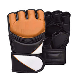 Guantes MMA de marca personalizados, guantes protectores de seguridad deportiva para luchar, guantes de boxeo de Material de cuero PU de alta calidad - Product Image 4