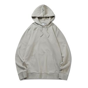 เสื้อมีฮู้ดสำหรับผู้ชายผ้าคอตตอนเนื้อหนาทรงโอเวอร์ไซส์ทำจากผ้าคอตตอนเนื้อเรียบออกแบบได้ตามต้องการ - Product Image 4
