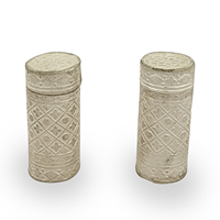 Nouvel arrivage Vintage gravé à la main, motifs allemands, plaqué argent, longue boîte ovale, boîte rectangulaire, bijoux pour la décoration de la maison