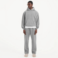 Survêtement décontracté à capuche personnalisé pour l'hiver, en coton de haute qualité, coupe oversize, épais, vierge, unisexe, vente en gros