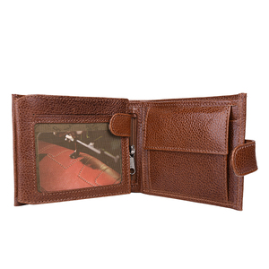 Portefeuille en cuir véritable pour homme, style vintage, court, protection RFID, décoration lettres - Product Image 2