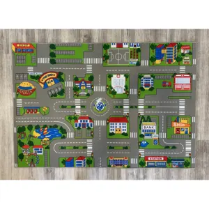 Alfombra de Juego Infantil de PVC con Diseño Cuadrado, Lavable y Antideslizante, para Dormitorio Infantil y Uso Doméstico - Product Image 1