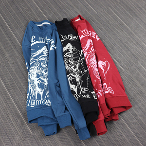 เสื้อสเวตเตอร์แบบสวมหัวสำหรับผู้ชายผ้าฟลีซโอเวอร์ไซส์ผ้าคอตตอน100% ดีไซน์ประดับพลอยเทียมสำหรับฤดูหนาวงานตามสั่ง - Product Image 1