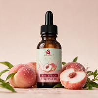 OEM Premium Witte Perzik Geurolie 30ml Glazen Pipetflesje Fris Fruitig Aroma Olie voor Diffuser Kaars SPA Huisgeur