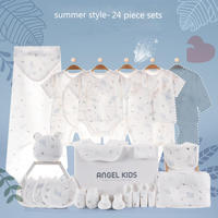 Ensemble de 10 pièces 100% coton personnalisé pour nouveau-nés boîte-cadeau de vêtements pour bébés en coton pur nécessités quotidiennes d'été accessoires de vêtements