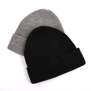 Personalizado de alta calidad de moda nueva llegada de lana de invierno hombres sombreros de punto de invierno cálido mujeres y hombres de color sólido Beanie para hombres - Product Image 2