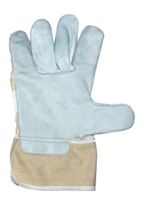 Guantes de aparejo de cuero de grano de alta resistencia Textura suave Antideslizante Características duraderas Protección de seguridad laboral de uso general - Product Image 5