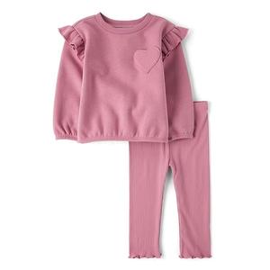 บังคลาเทศเซ็ต2ชิ้นแบบลำลองสำหรับเด็กสีทึบผ้าเฟรนช์เทอร์รี่ - Product Image 3