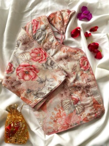 เสื้อเบลาส์คอวีผ้าเรยอนผ้าคอตตอนแท้สวยใส่เป็นทางการสำหรับฤดูร้อนเสื้อสุภาพพร้อมลายตะขอด้านหน้าพิมพ์ฟอยล์แบบไม่ต้องบุรอง - Product Image 4